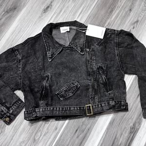 Andree by unit washed black denim jacket